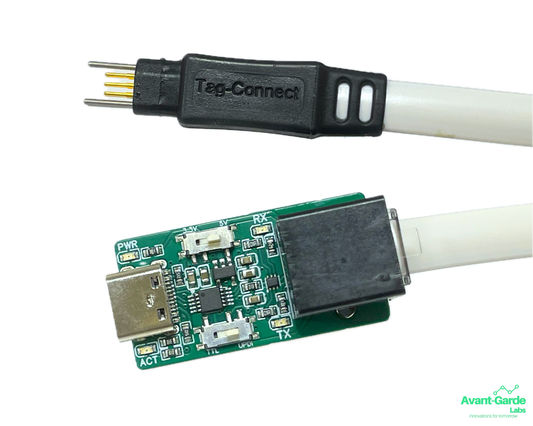 UPDI & TTL Programmer for RJ12 Tag-Connect Cables - Arduino Compatible