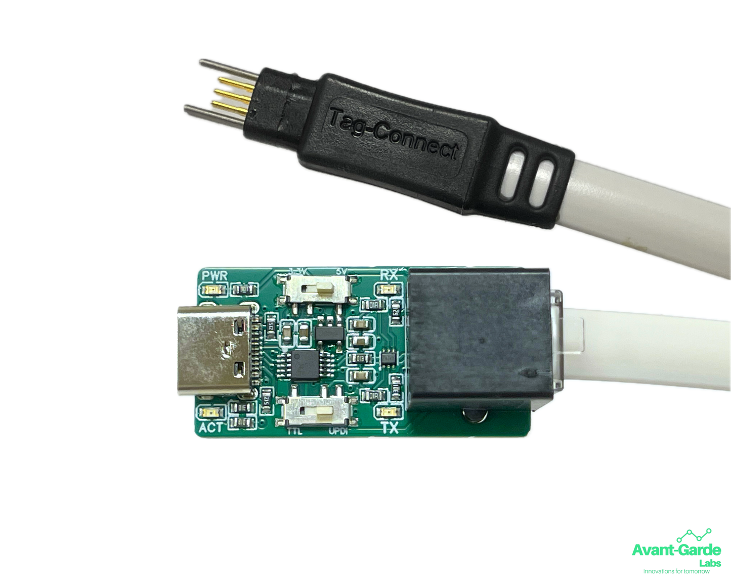 UPDI & TTL Programmer for RJ12 Tag-Connect Cables - Arduino Compatible